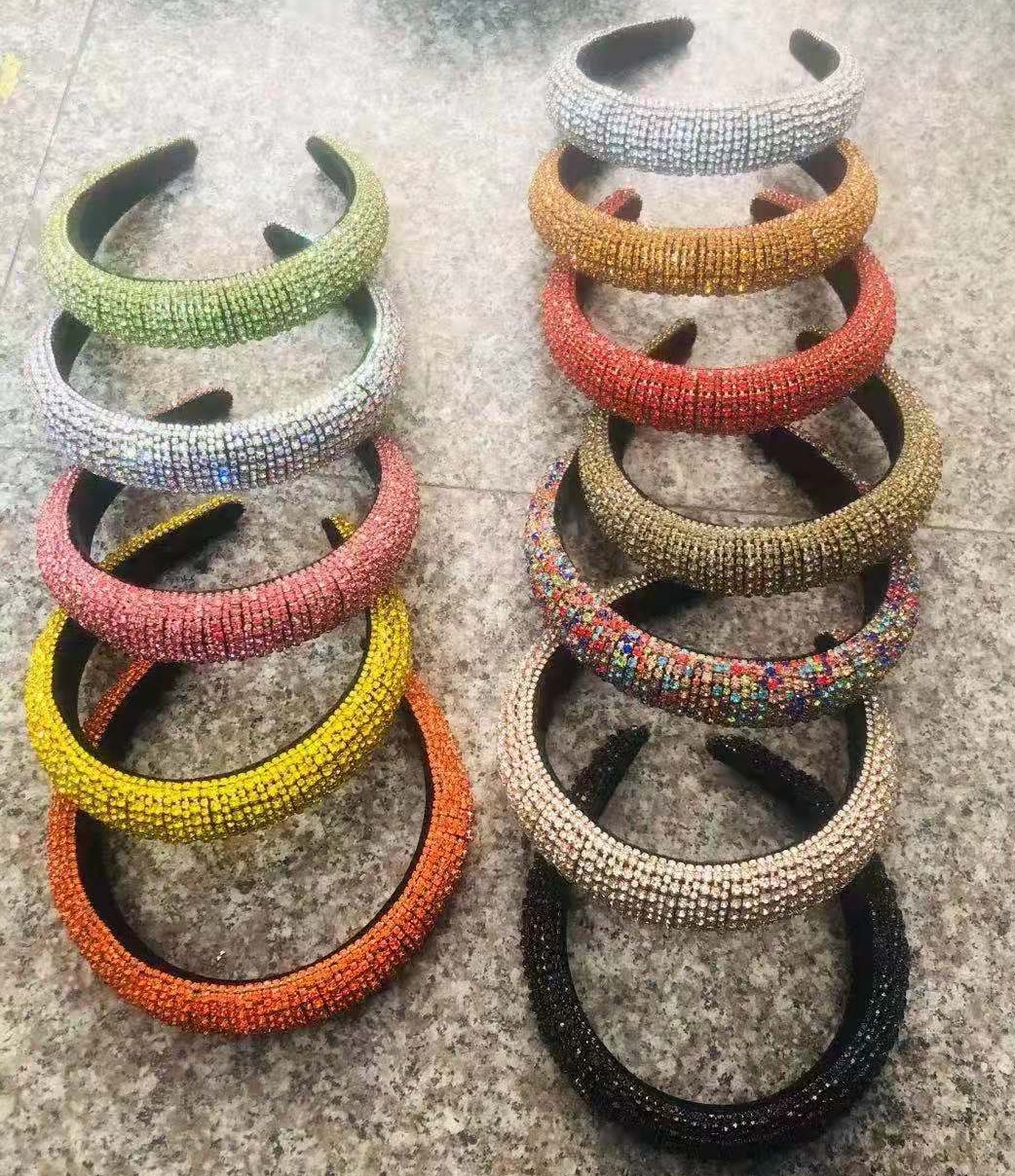 Europe And The United States Fashion Trend Full Of Drill Hoops Hairband Haircard Network Red Item Picture
