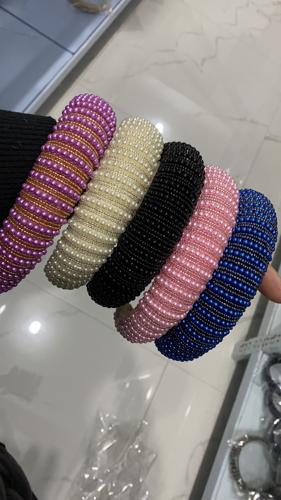 Pearl Millet Zhuhai Cotton Head Hoop, Hair Clips, Hair Accessories, Wholesaling 12 Batches Specification drawing