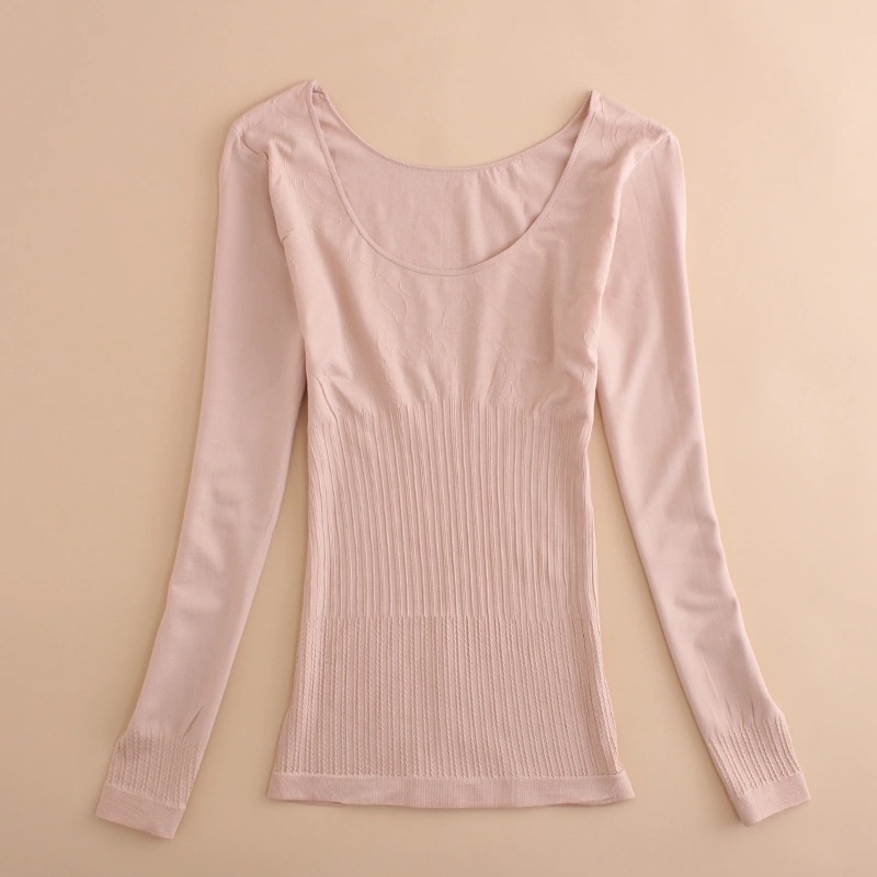 The New Thermal Underwear Is Lined With A Seamless Soft And Comfortable Base Shirt With Long Sleeve Blouse 45 details Picture
