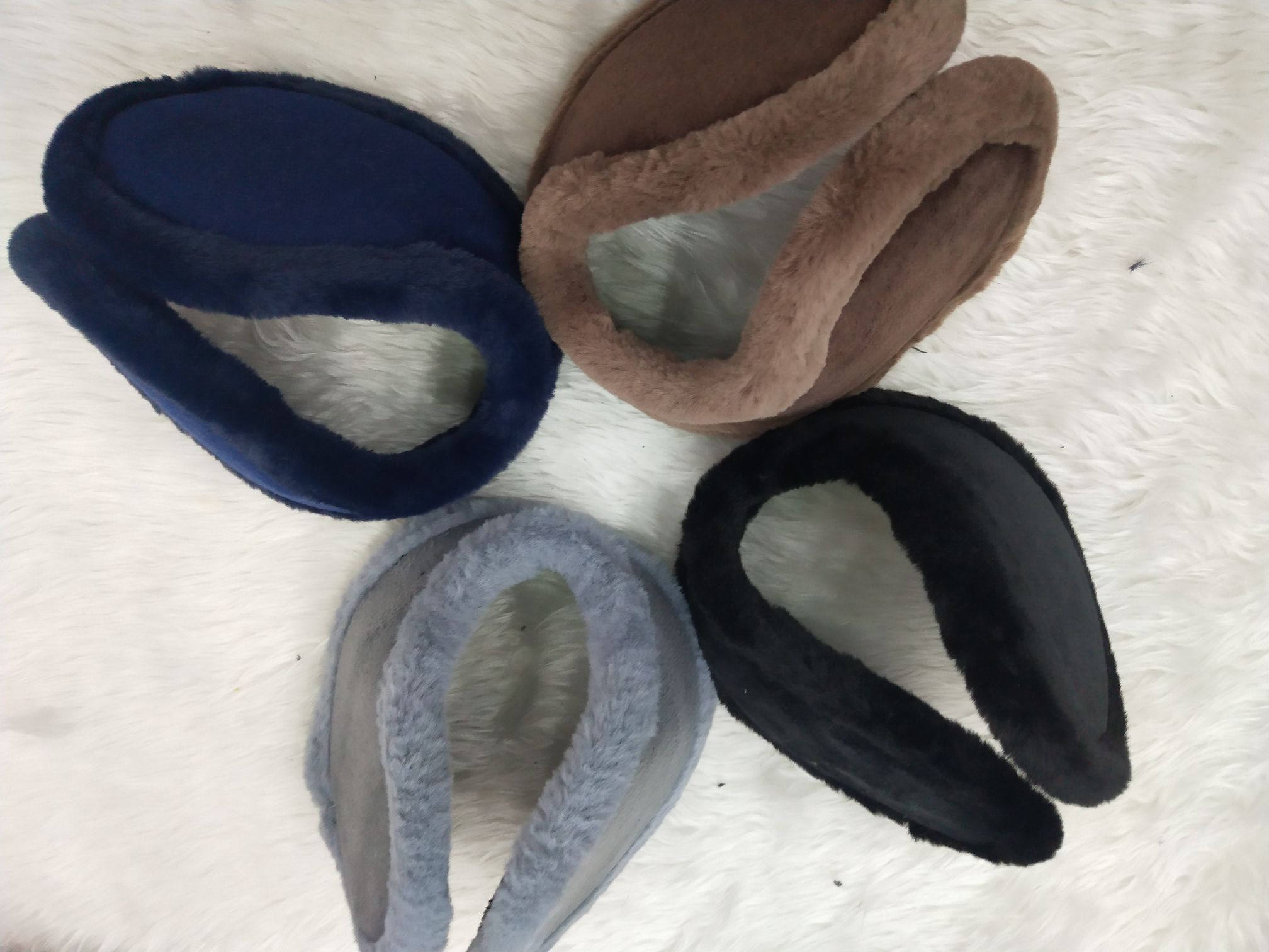 Rabbit Fur Edge Printed European Edition Fashion Pattern Warm Soft Comfortable Beautiful Earmuffs Specification drawing