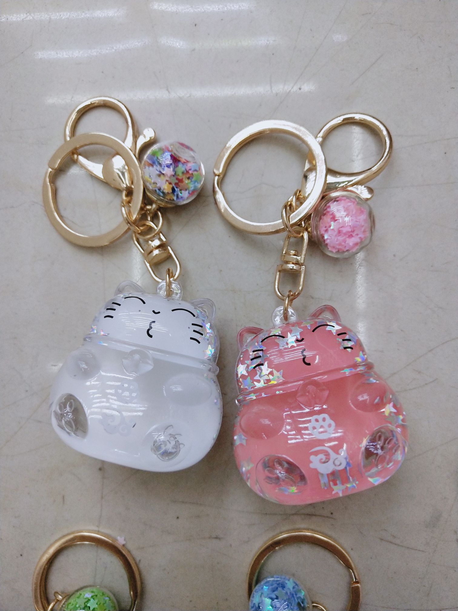 Quicksand floating cartoon key chain pendant Item Picture