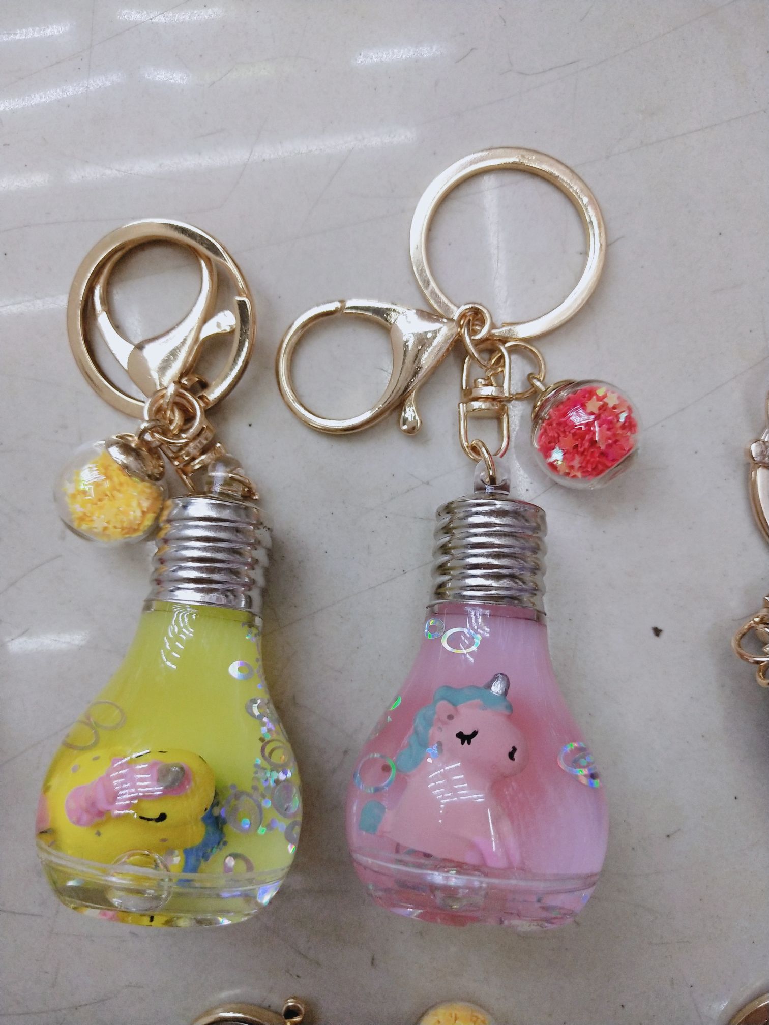 Quicksand floating cartoon key chain pendant Specification drawing