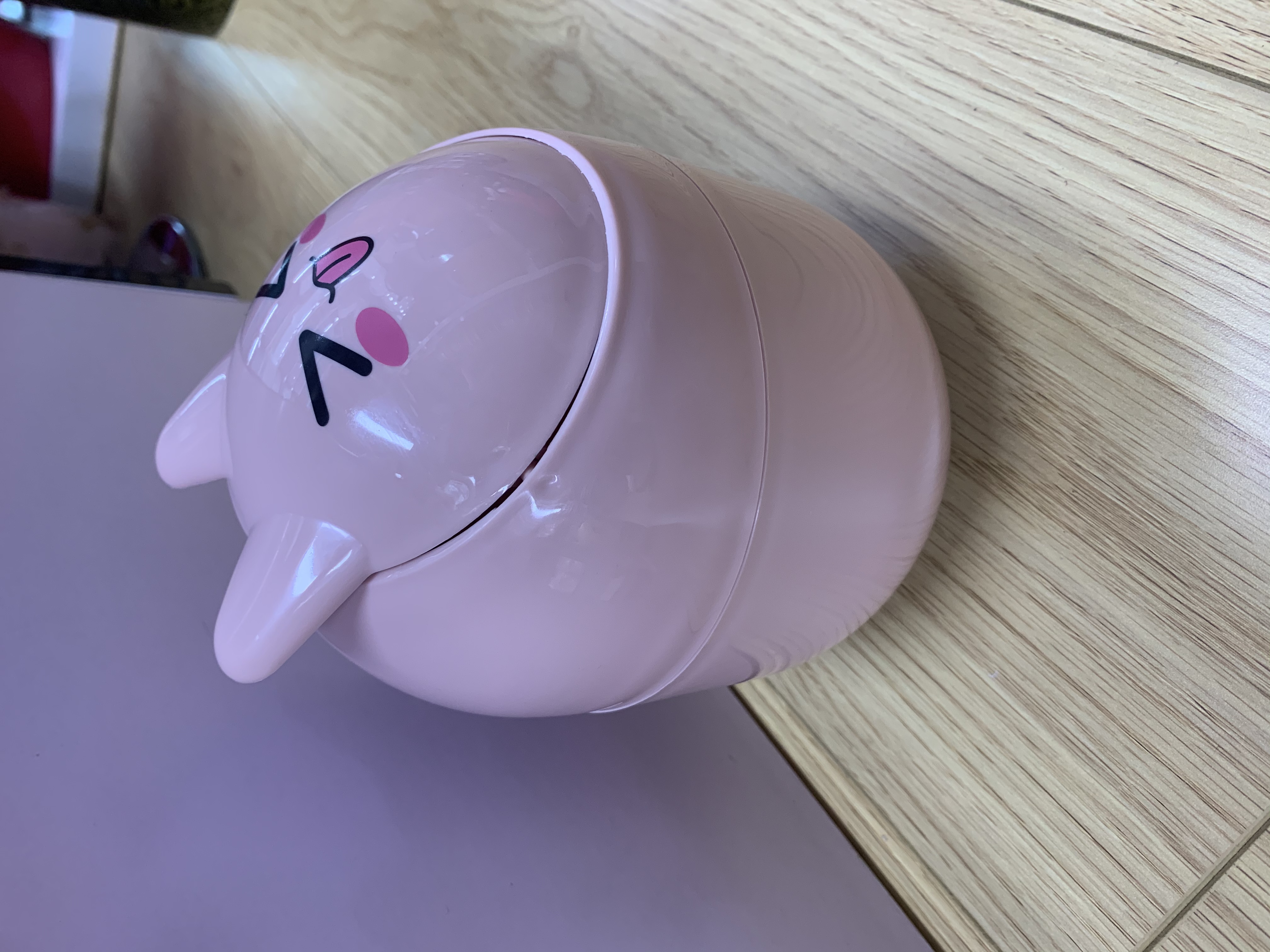Pink Desktop Trash Can