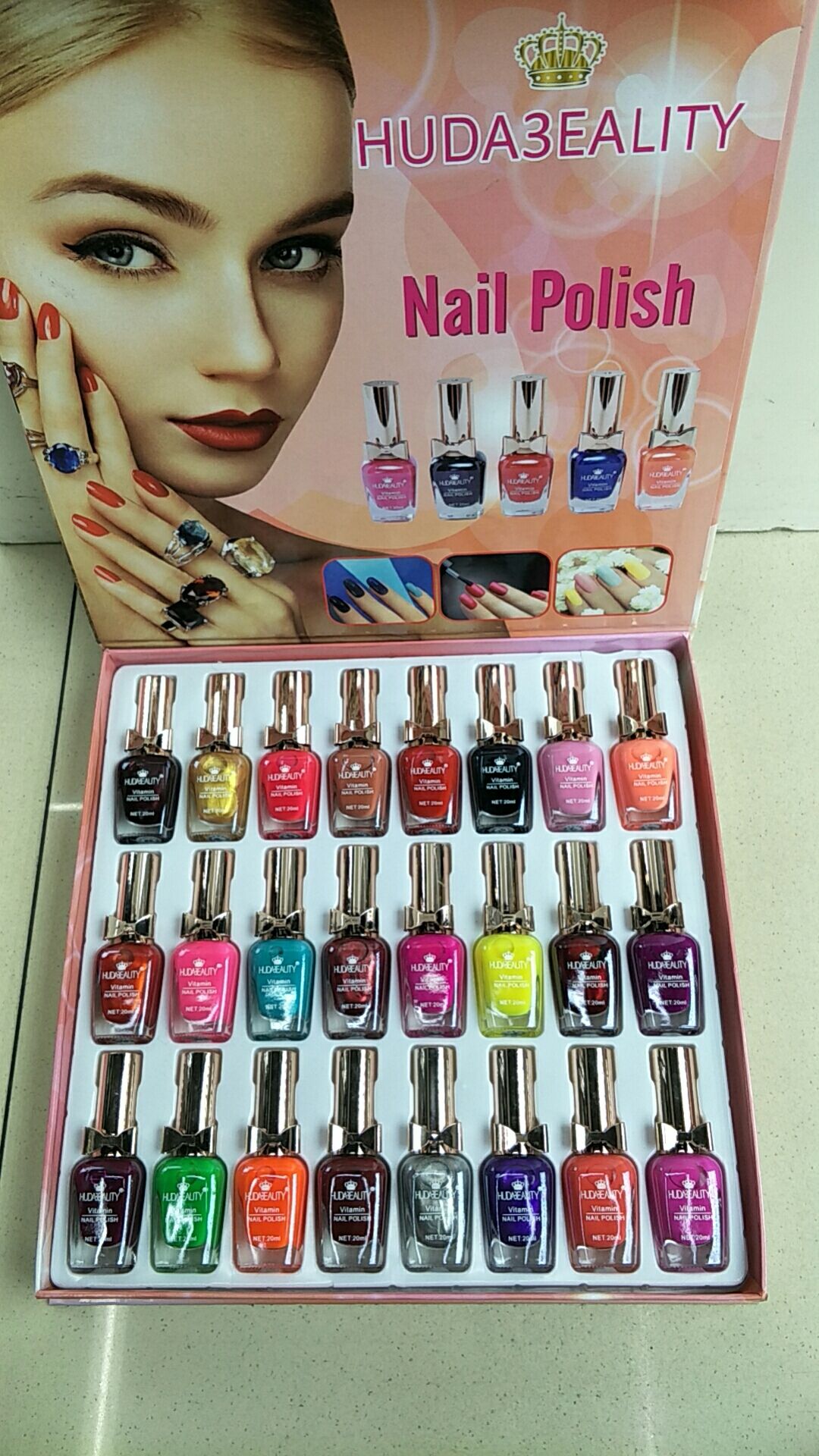 24 Bottle Gift Box Nail Polish Free Baking Lasting Can Not Peel, Tear, Healthy No Odor Specification drawing