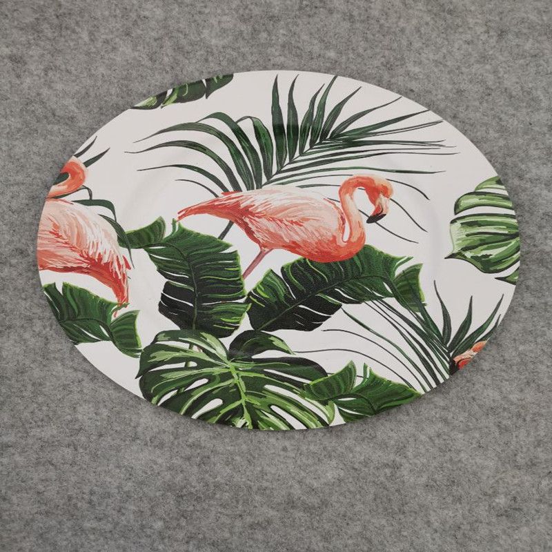 Tray 33cm placemat plate fruit plate Western plate plating plate plastic multifunctional plate thumbnail