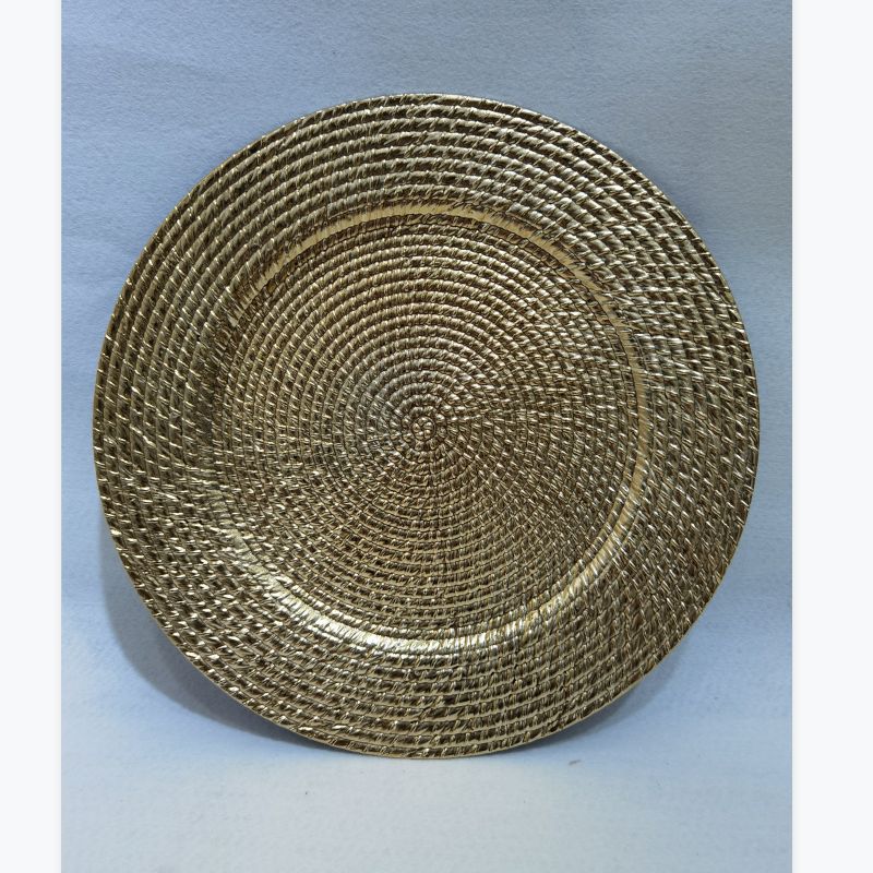 Decorative plate plastic plate placemat plate fruit plate Western plate electroplating plate plastic multifunctional plate thumbnail
