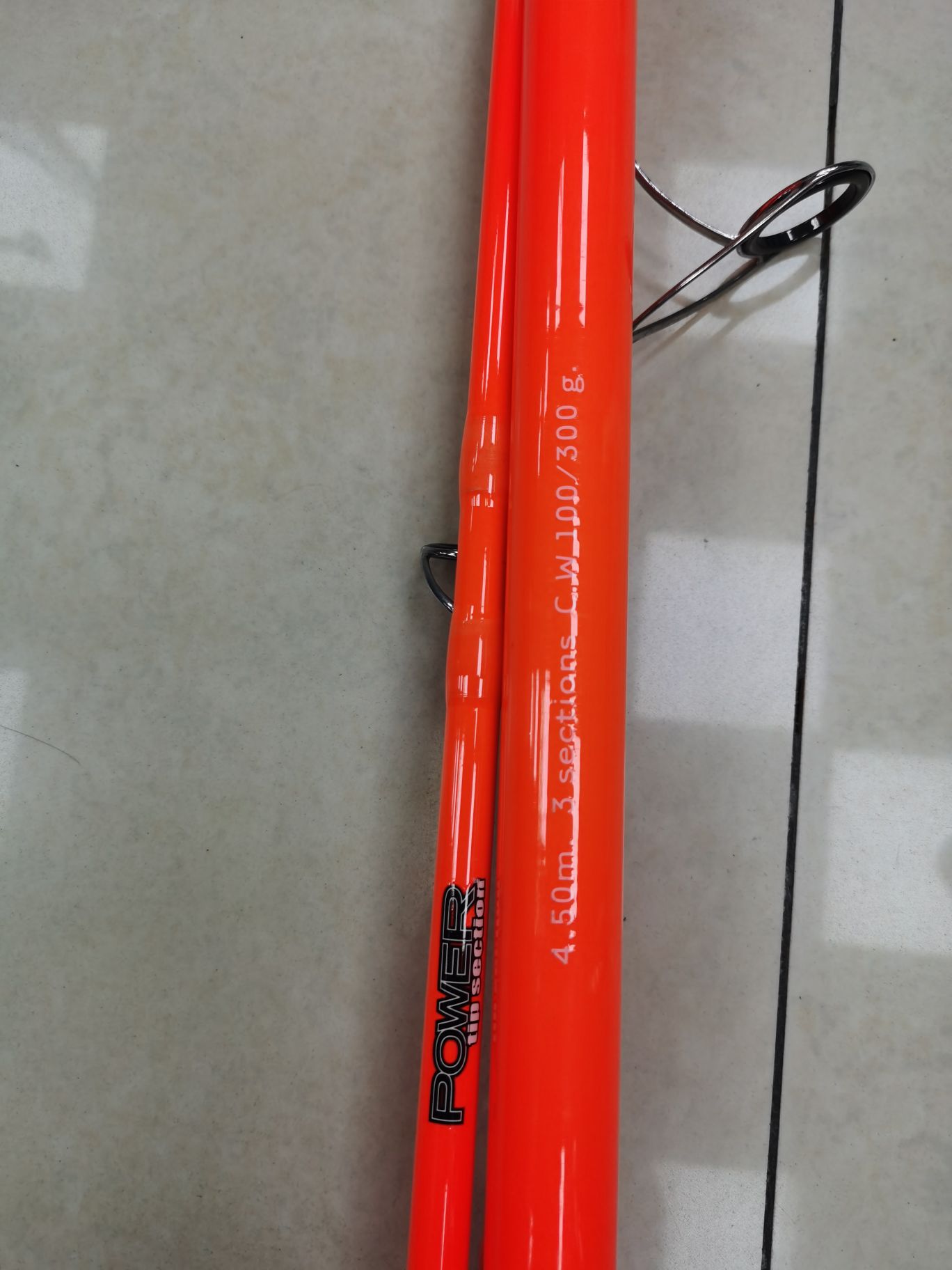 Fishing Rod Sea Fishing Rod 4.2M 100-300G Orange Specification drawing