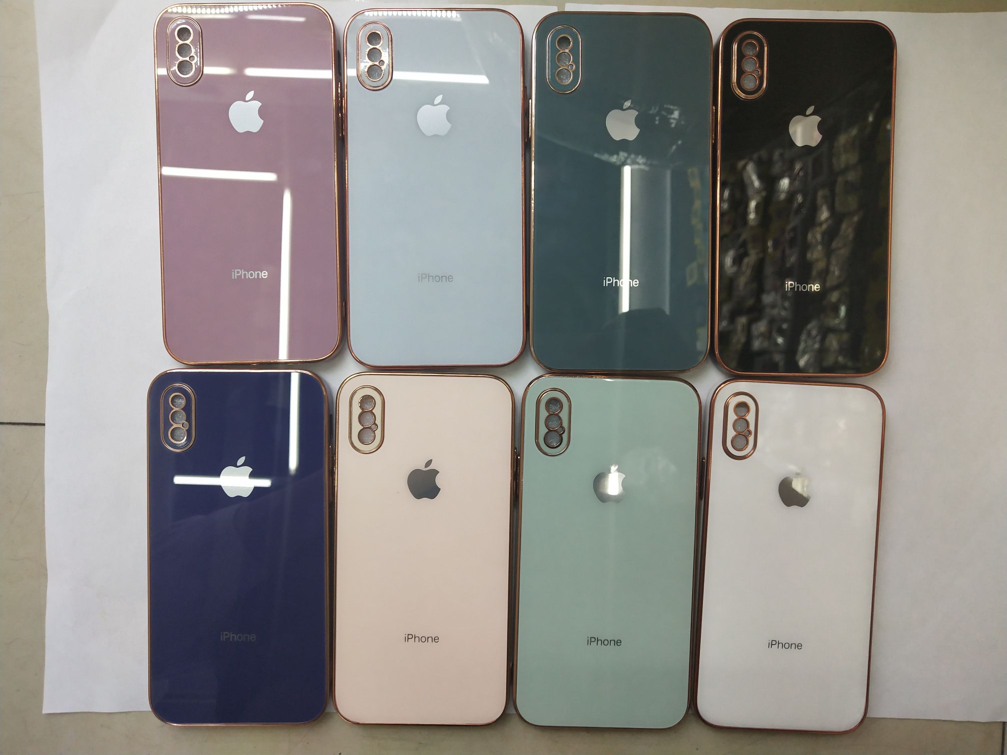 6D electroplated tempered glass mobile phone case protective cover model: IP6-13