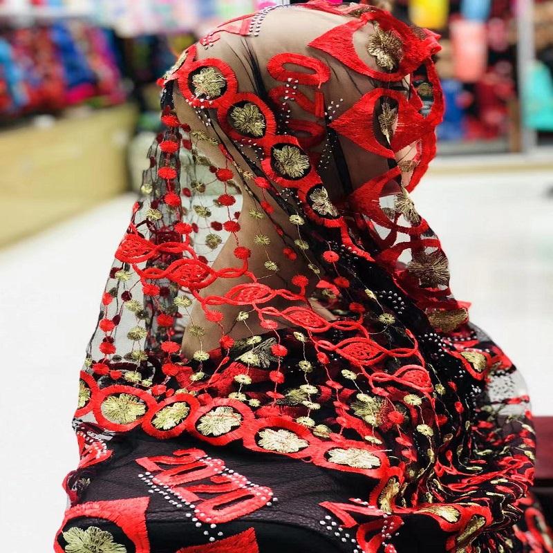 Ethnic Style Yunnan Lijiang Travel Photo Shawl Embroidered Scarf Women's Headscarf