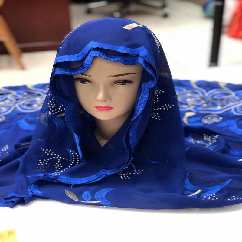 Ethnic Style Yunnan Lijiang Travel Photo Shawl Embroidered Blue Scarf Female Winter