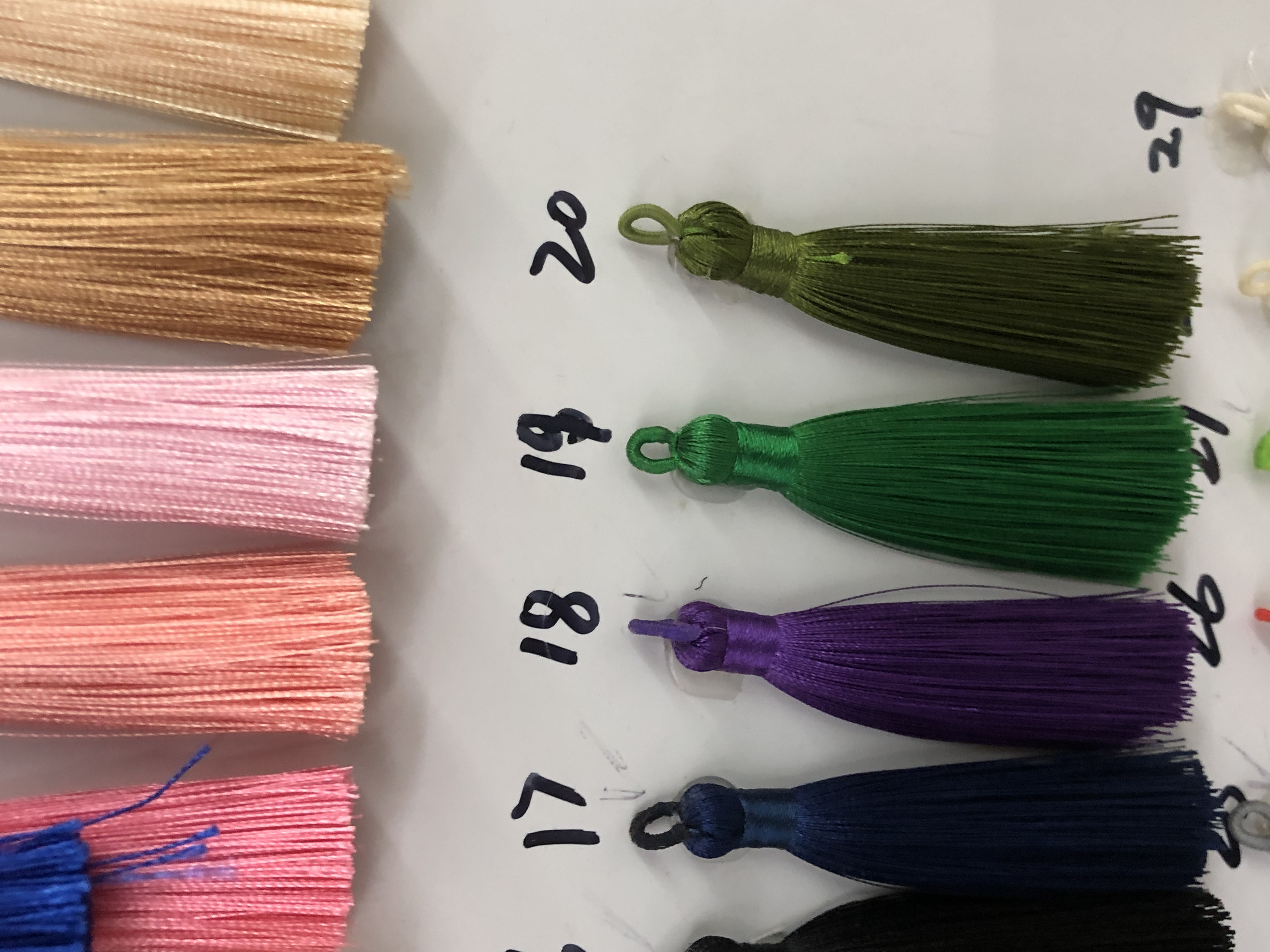 Tassel Specification drawing