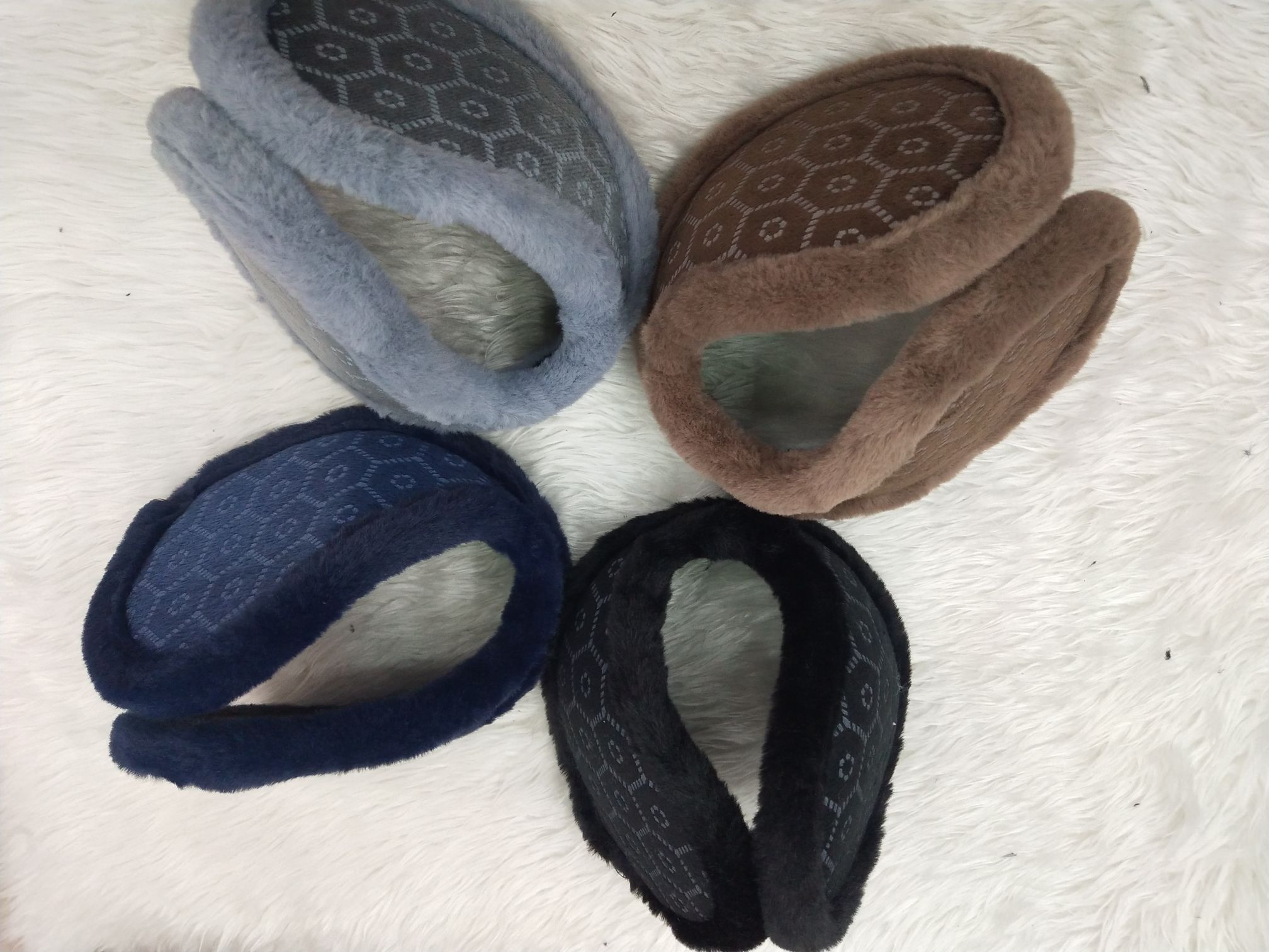 Hair-Free Printed Pattern European Version Fashion Men's Ear Muffs Warm, Comfortable And Beautiful details Picture