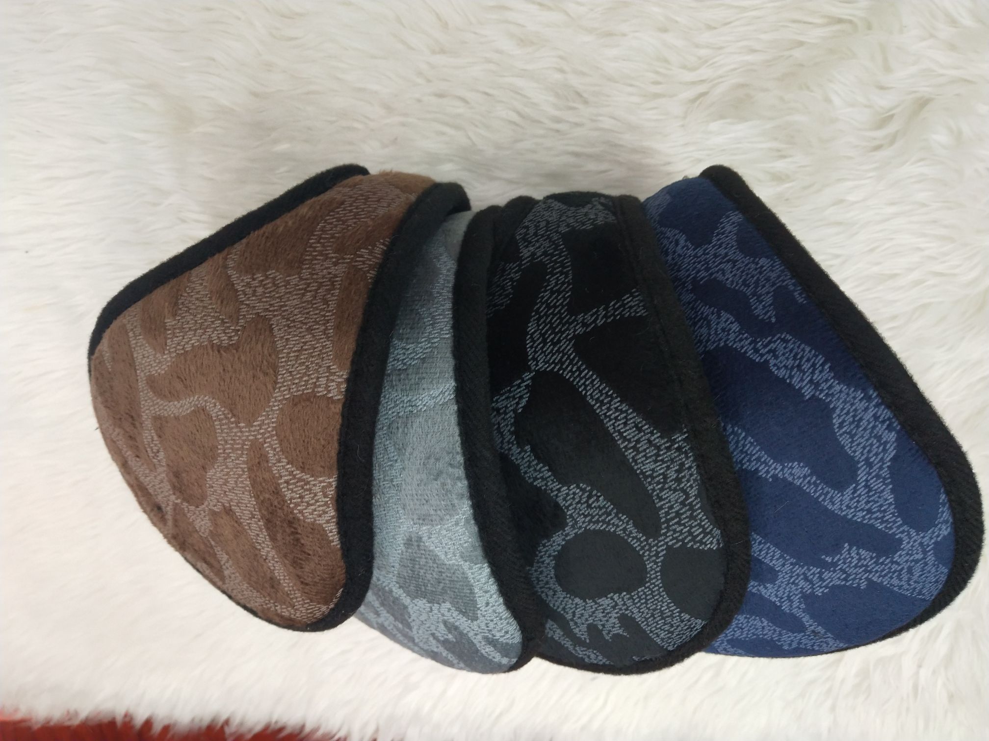 Hair-Free Printed Pattern European Version Fashion Men's Ear Muffs Warm, Comfortable And Beautiful Item Picture