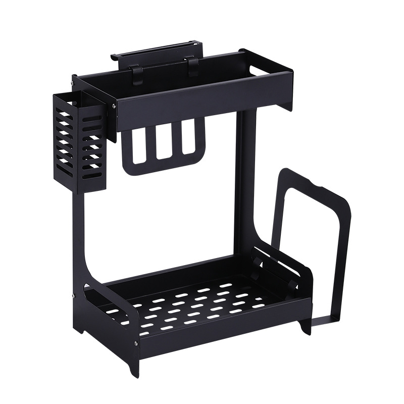 Condiment rack storage rack multi-functional table rack perforation-free kitchen rack multi-layer rack bottle storage rack full figure