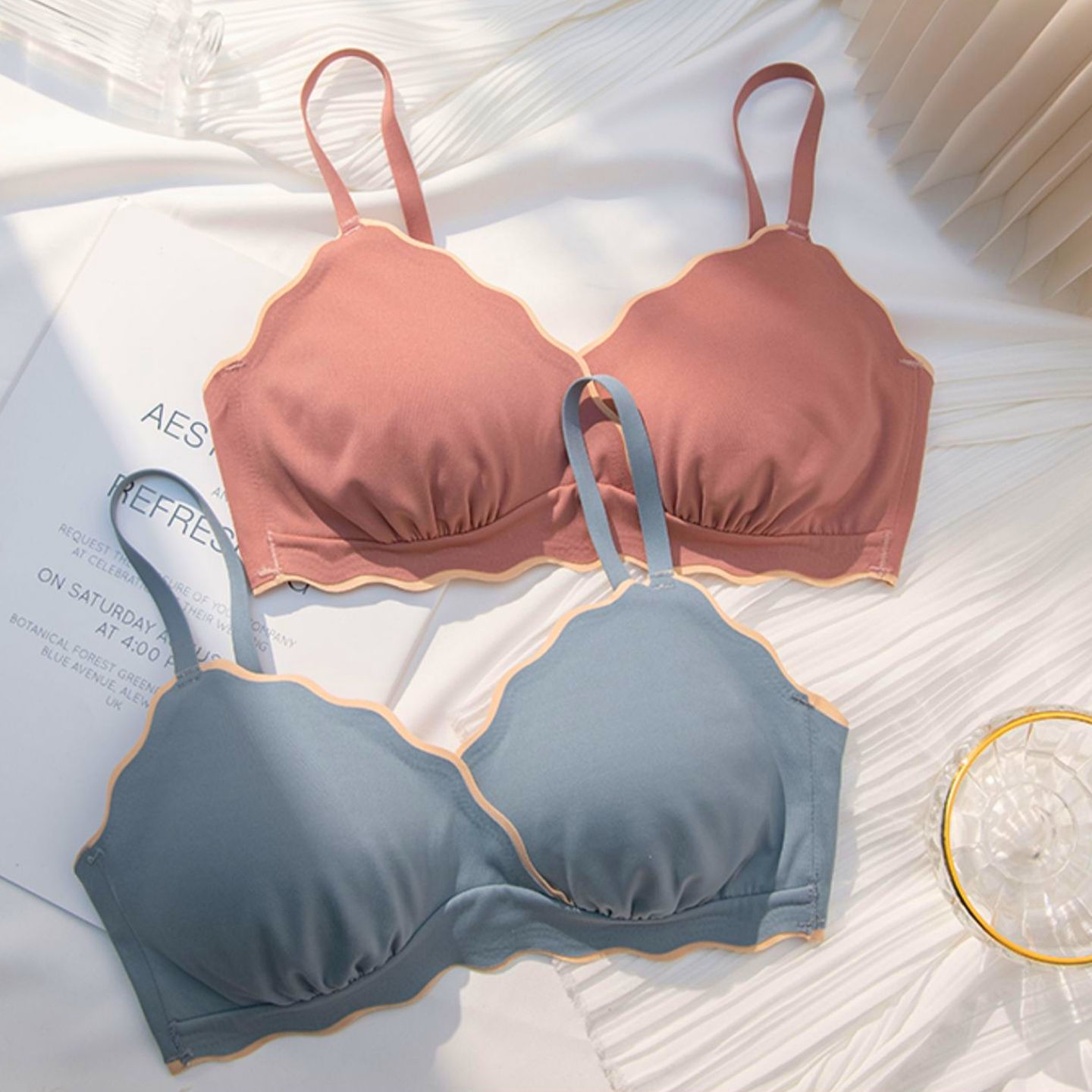 No Underwire Back Bra Women's Touch Bra Women's Back Bra One Strap With Chest Pad 3