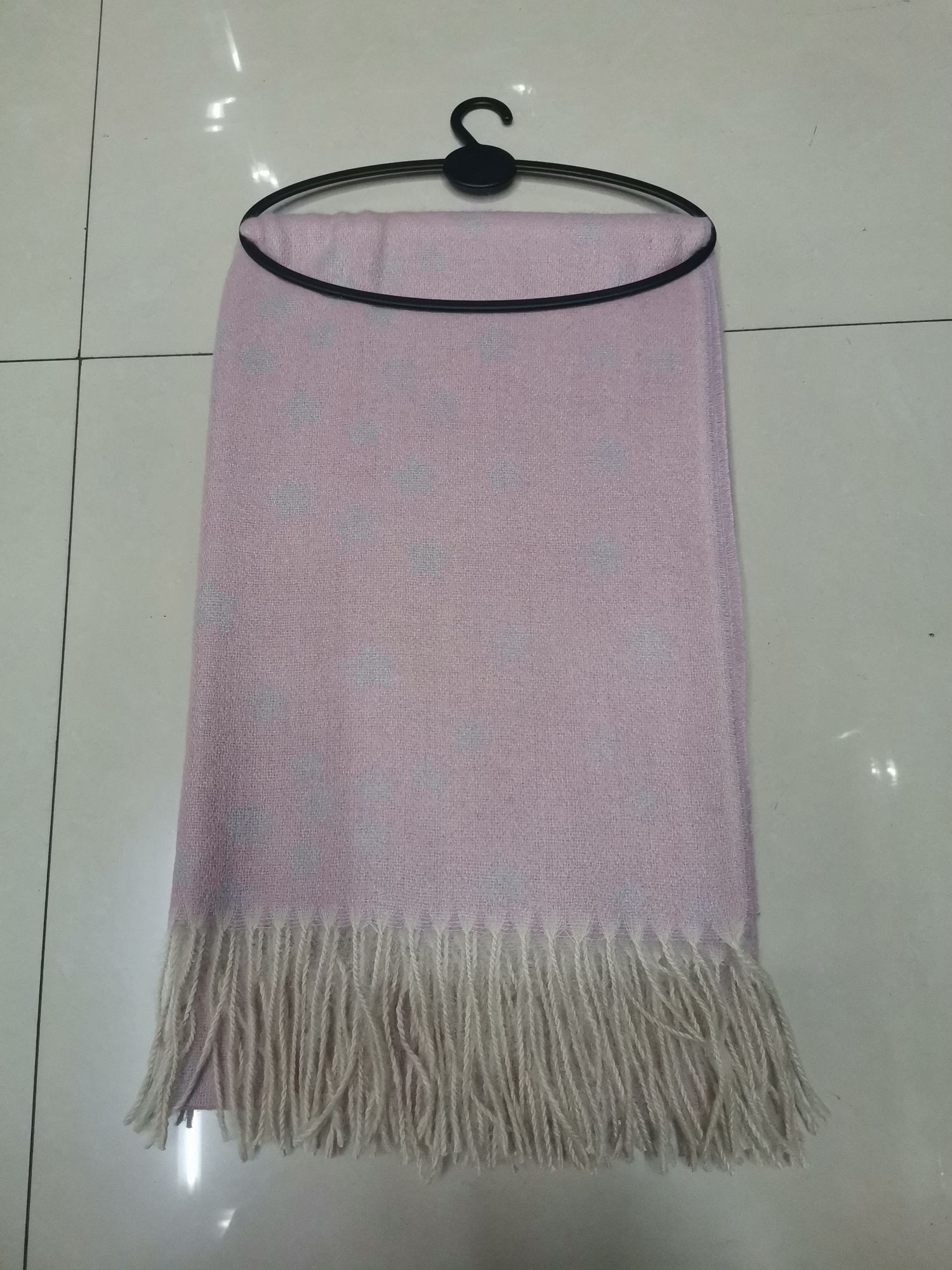 Star Jacquard Pink Medium Wide Scarf Specification drawing