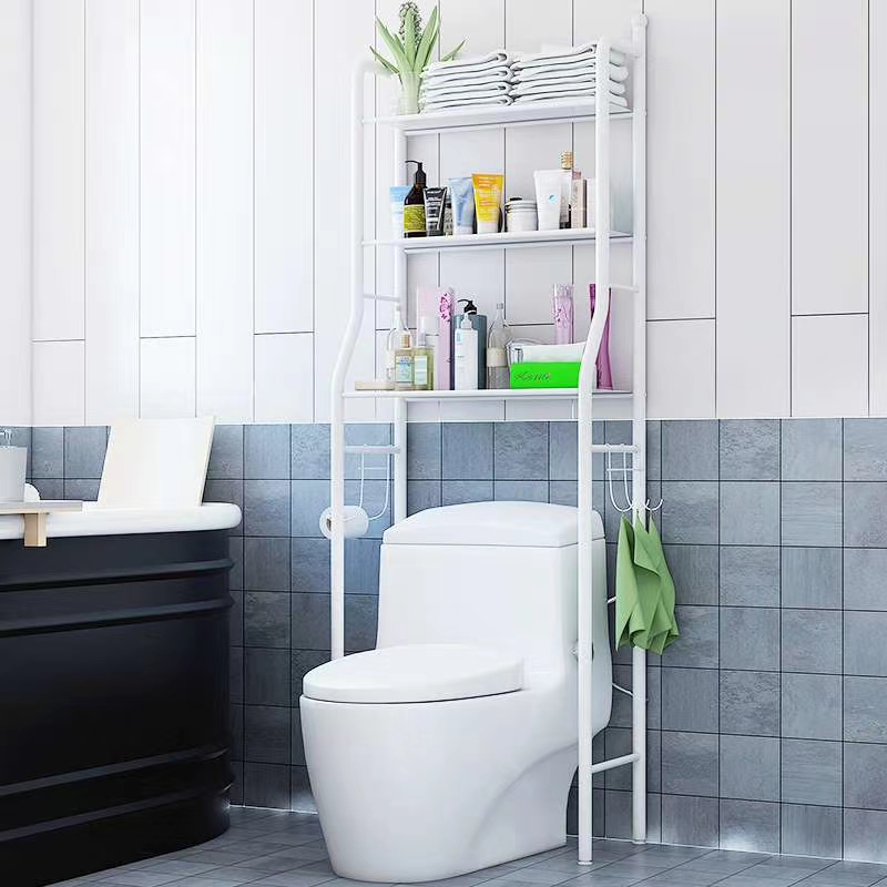 Toilet shelf Toilet floor stainless steel waterproof multifunctional storage bathroom floor bathroom shelf