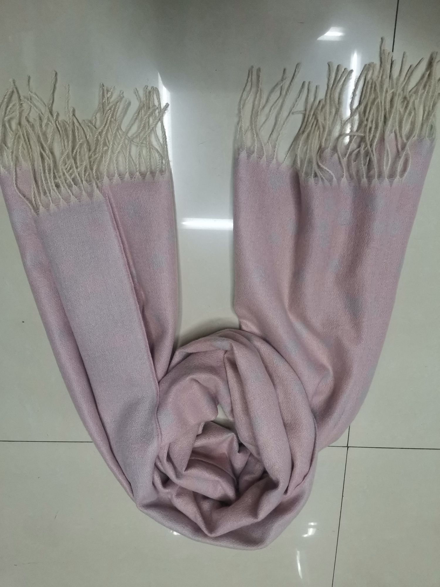 Star Jacquard Pink Medium Wide Scarf