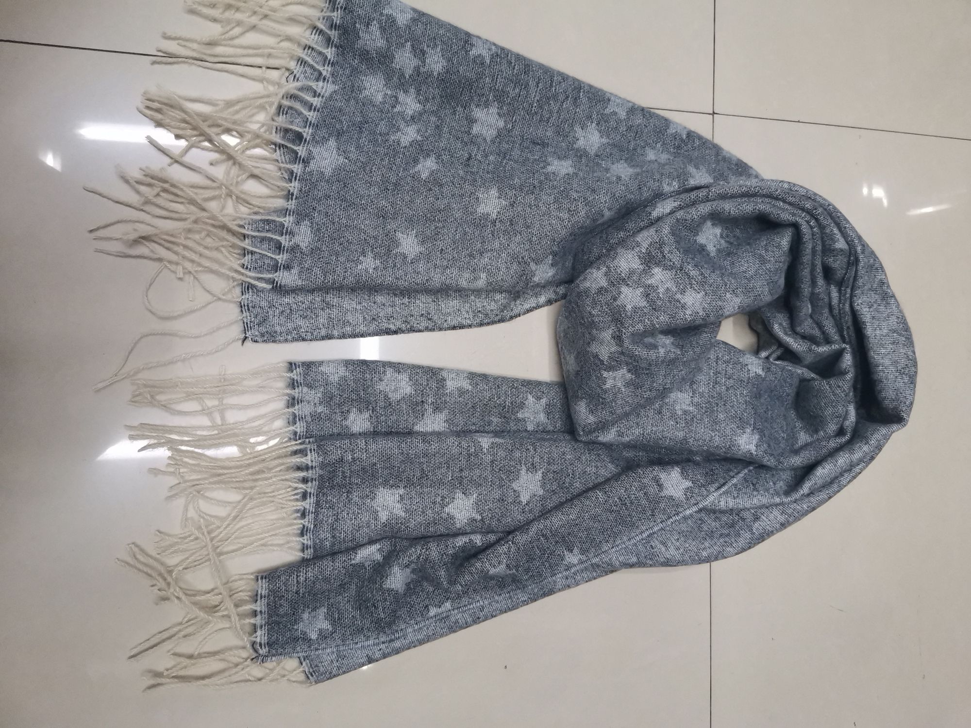 Star Jacquard Grey Scarf Specification drawing