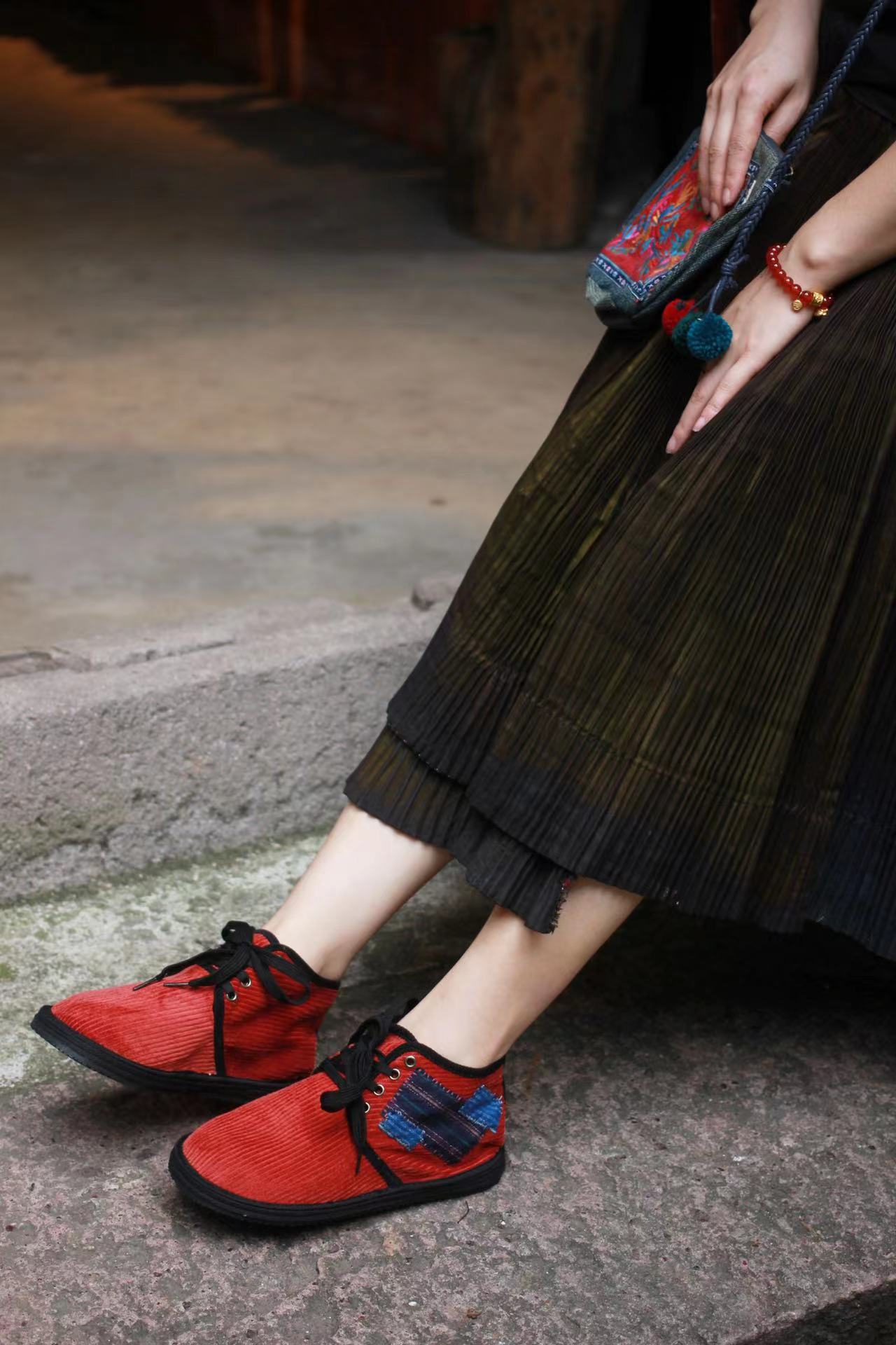 Cloth High Top Cotton Shoes Cloth Shoes Handmade High-Quality Comfortable Cotton Shoes