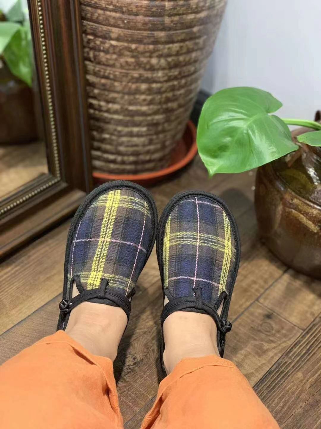 Plaid Bread Style Cloth Shoes 35 ~ 40 Yards Specification drawing