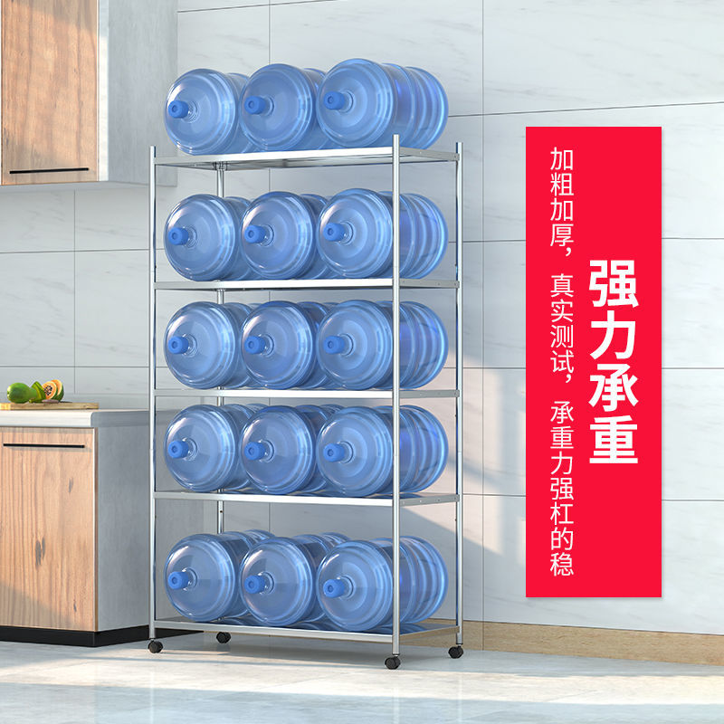 Stainless steel kitchen rack with wheels floor-to-ceiling microwave oven storage kitchen rack removable Application Scenario