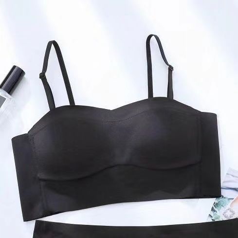 French Small Square Collar Seamless Underwear Bare Feeling Latex Bra No Underwire Push-Up Anti-Sagging Sports Bra Women 5