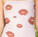 European And American Fashion Printed Lip Cloth One-Piece Swimsuit Swimsuit Specification drawing