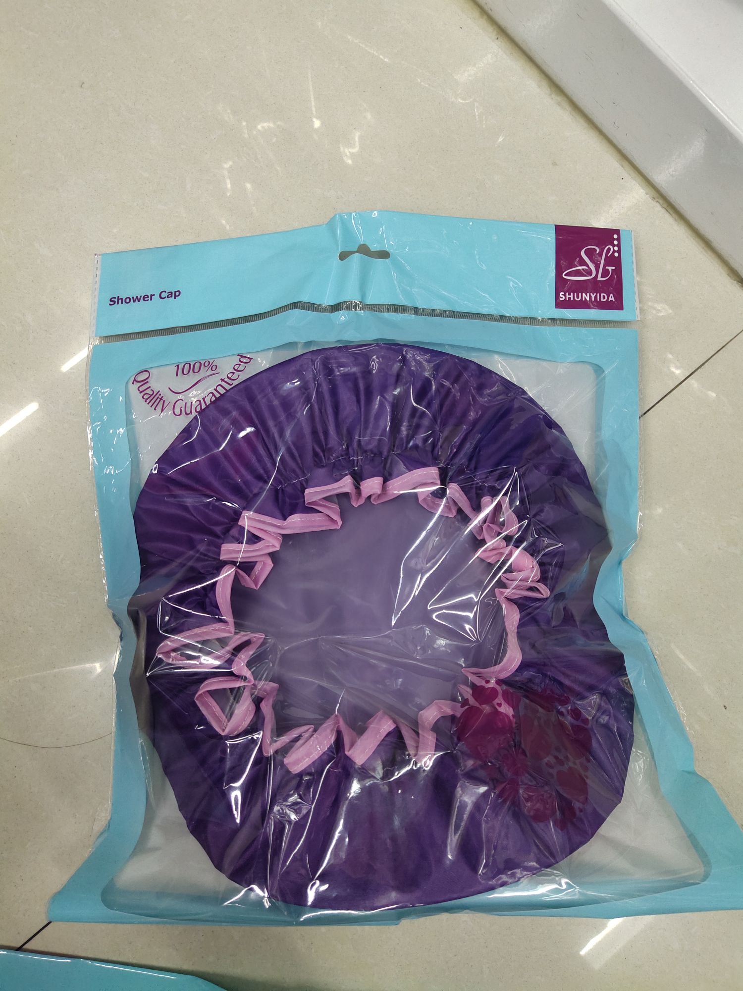 Waterproof Lace Shower Cap Specification drawing