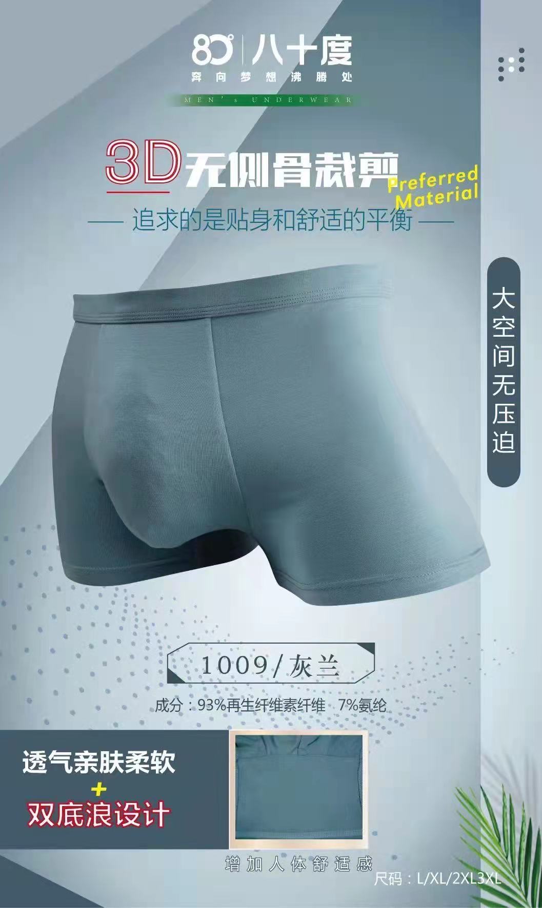Men's Underwear Large Space Non-Compression Comfort Printed Boxers High Elastic Skin Non-Trace U-Bag Men's Boxers Specification drawing