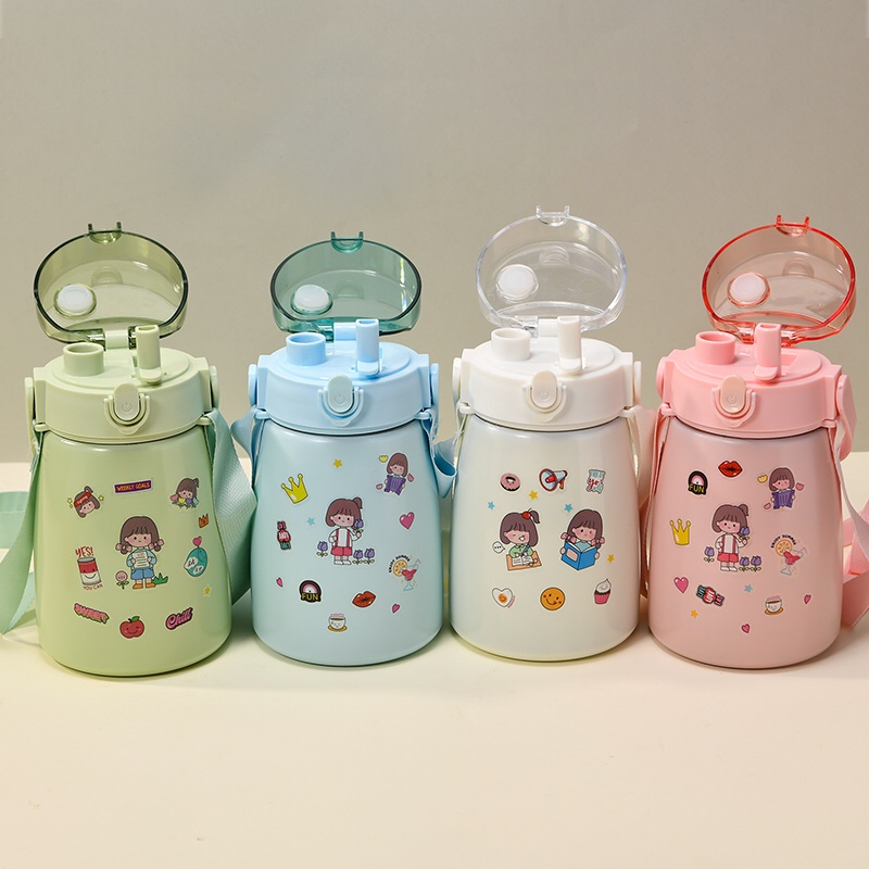 New children's double drink 304 material thermos cup pot belly cup children's cup water cup thumbnail
