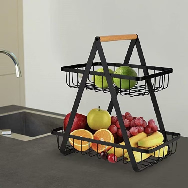 Kitchen shelf multifunctional kitchen products fruit and vegetable storage rack floor multilayer microwave shelf Application Scenario