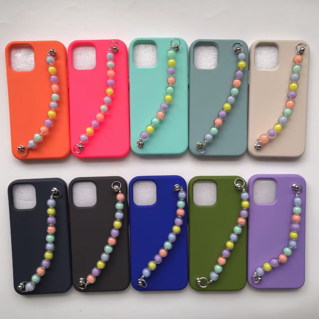Bead chain/Love chain nano silicone flannelette mobile phone case protective cover