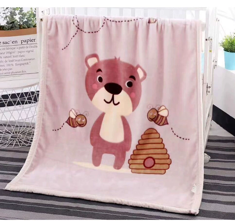 Raschel Cloud Blanket Soft Cartoon Printed Flannel Blanket For Children Cover Blanket For Baby Blanket