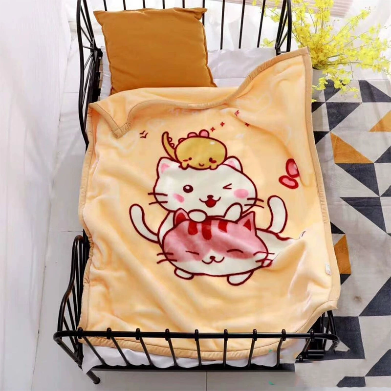 Raschel Cloud Blanket 105*135 Soft And Comfortable Cartoon Printed Flannel Blanket For Children Cover Blanket For Baby Specification drawing