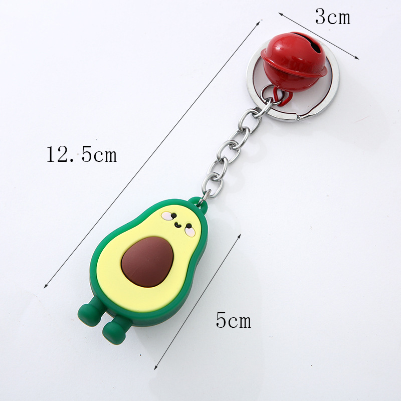 Creative Cartoon Pvc Simulation Avocado Fruit Key Chain Pendant Bag Accessories Pile Small Gift Wholesale Specification drawing