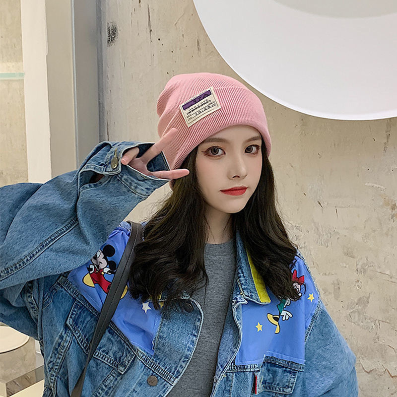 Hat Women's Autumn And Winter Korean Fashion Casual Men's And Women's Warm Knitted Hat Ear Protection Day Woolen Hat Cold Hat Specification drawing