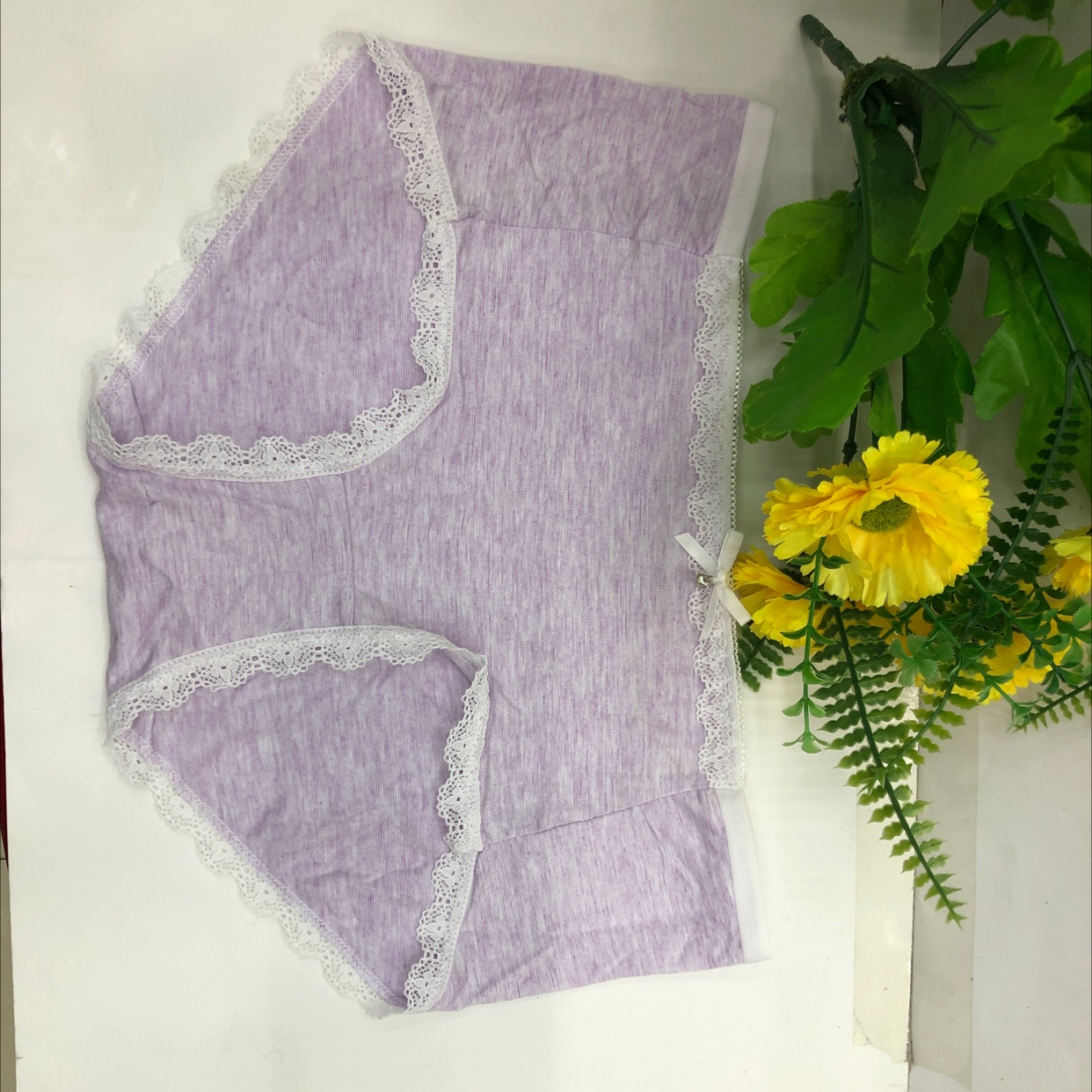 6675 Women Yarn-Dyed Trousers Hanging Drill High-Grade 2 Pairs Of Box Underwear Specification drawing