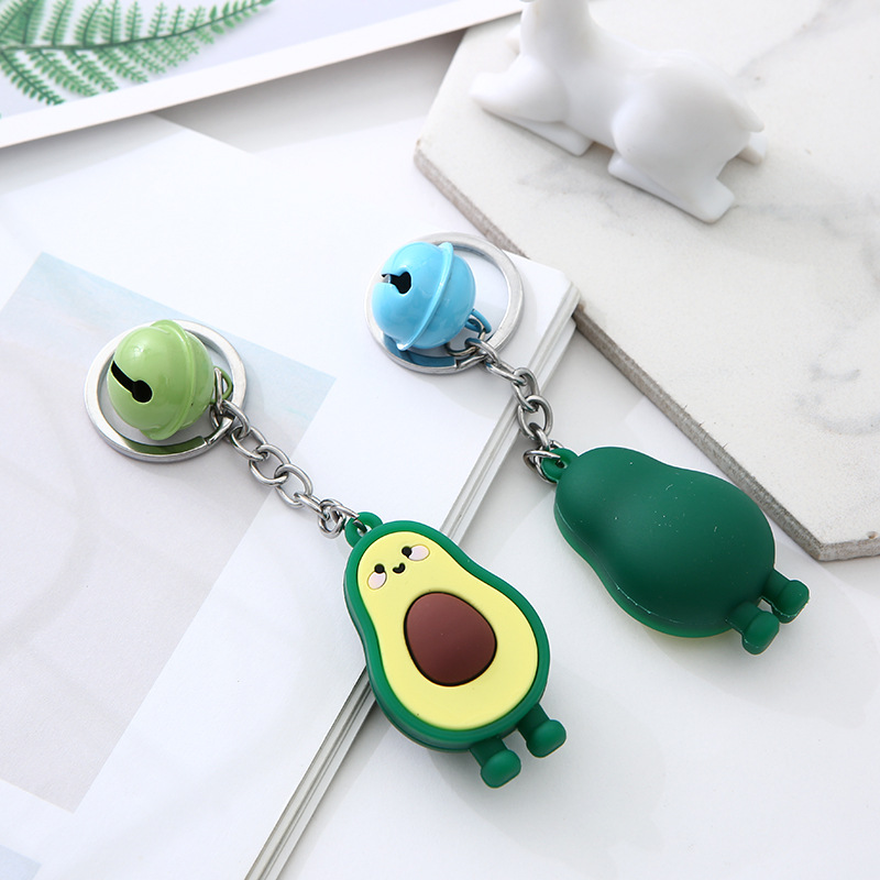 Creative Cartoon Pvc Simulation Avocado Fruit Key Chain Pendant Bag Accessories Pile Small Gift Wholesale Application Scenario