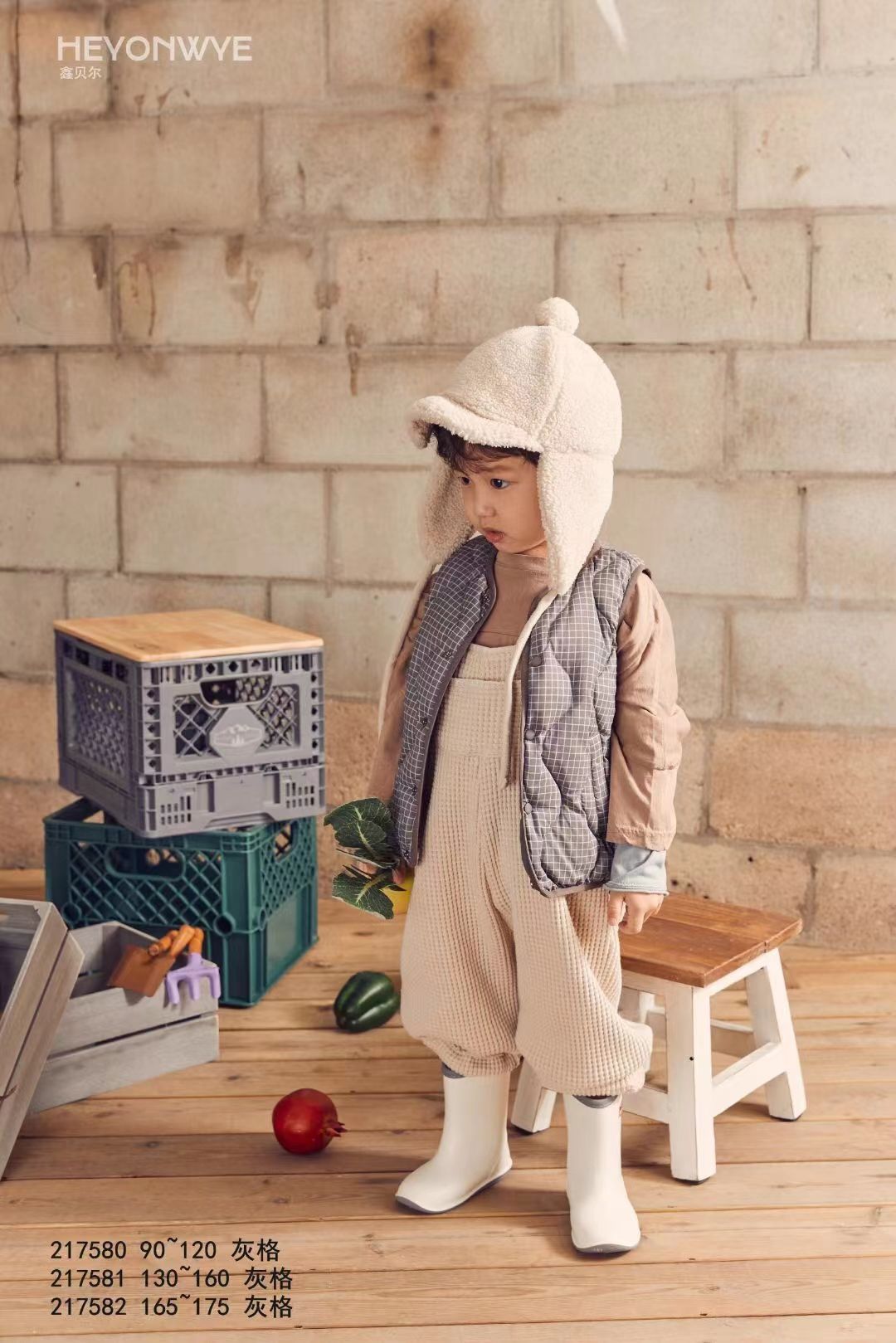 Autumn And Winter New Down Vest Coat For Children Specification drawing