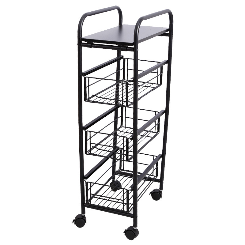 Kitchen shelf floor multilayer can be pulled kitchen gap storage rack household pull type multi-functional combination frame Specification drawing
