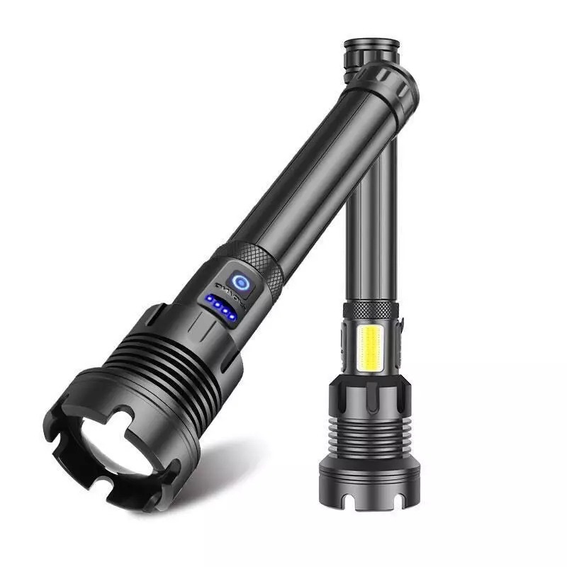 Cross-border new XHP90 COB flashlight p90 high-power USB charging COB bright light in stock