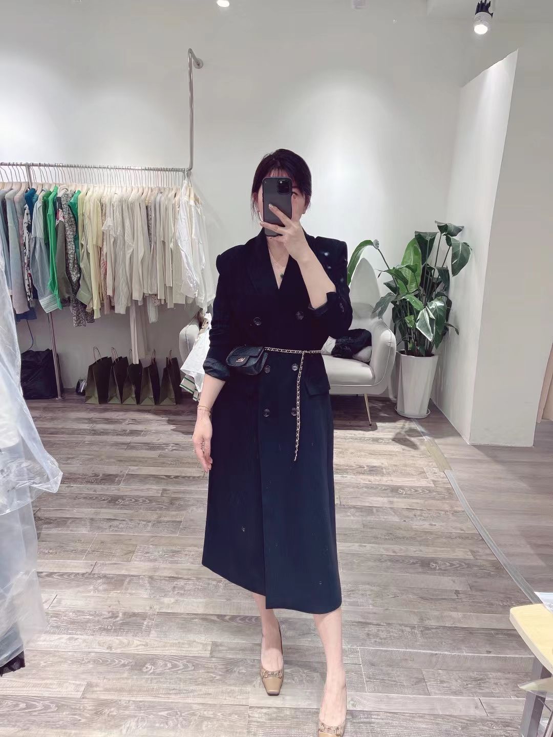 Autumn And Winter New Women's Slimming Temperament European And American Style Warm Trench Coat Coat Top 10 Specification drawing