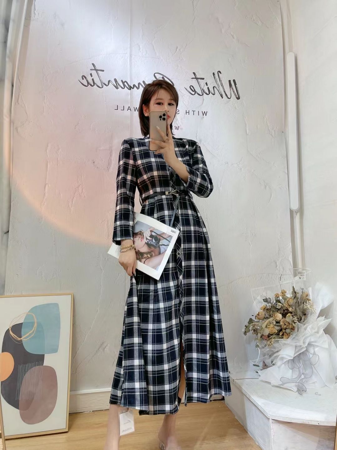 Middle-Aged And Elderly Women's Loose Show Thin Slim Temperament Casual Clothing Coat Suit Clothing 19 Specification drawing