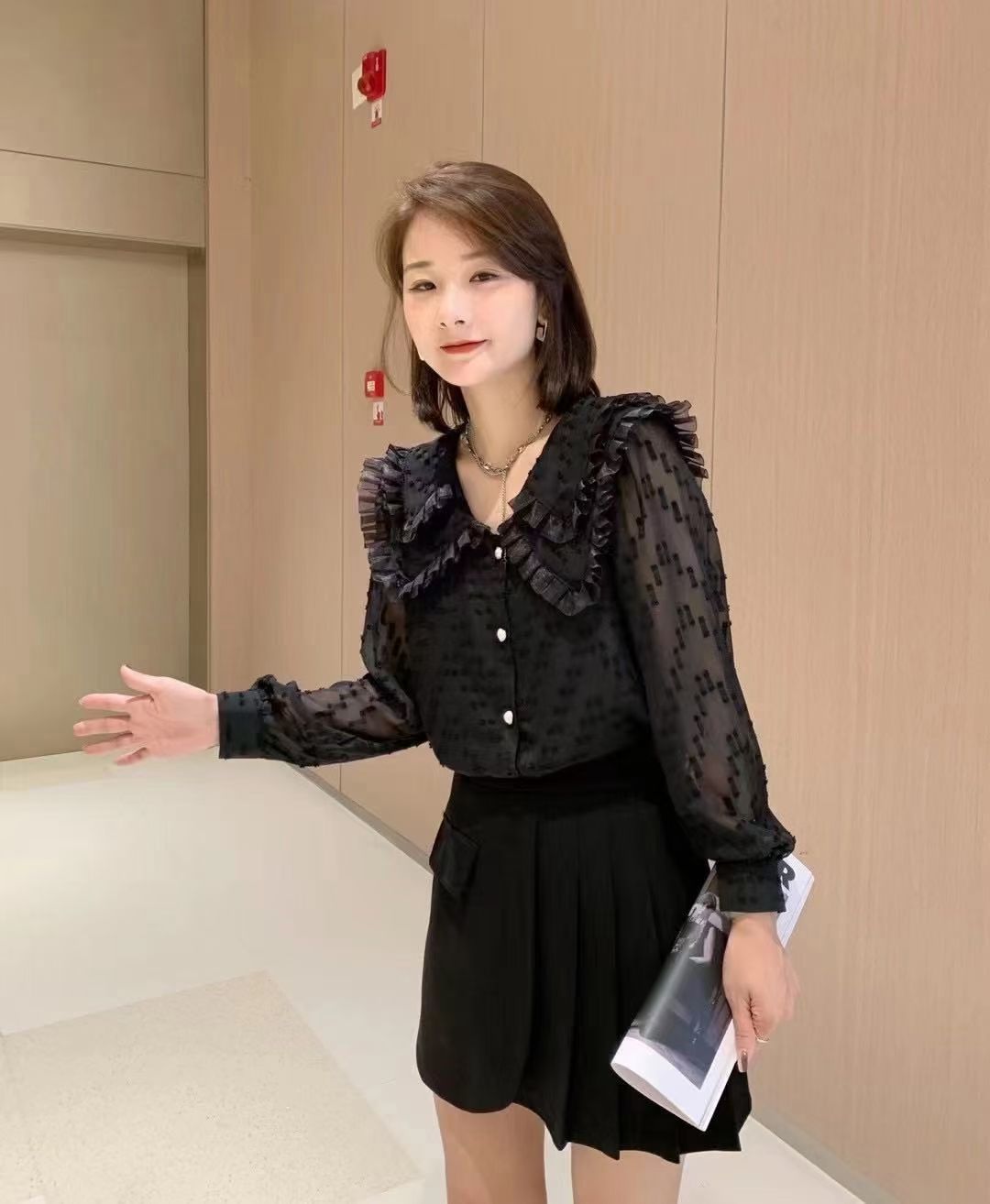 Middle-Aged And Elderly Women's Loose Display Thin Slim Temperament Casual Clothing Coat Suit Clothing 10 Specification drawing