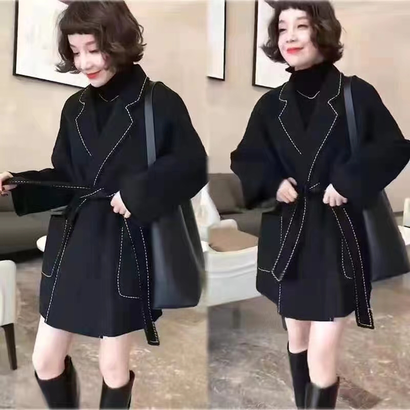 Middle-Aged And Elderly Women's Loose Show Thin Slim Temperament Casual Clothing Coat Suit Clothing 12 Specification drawing
