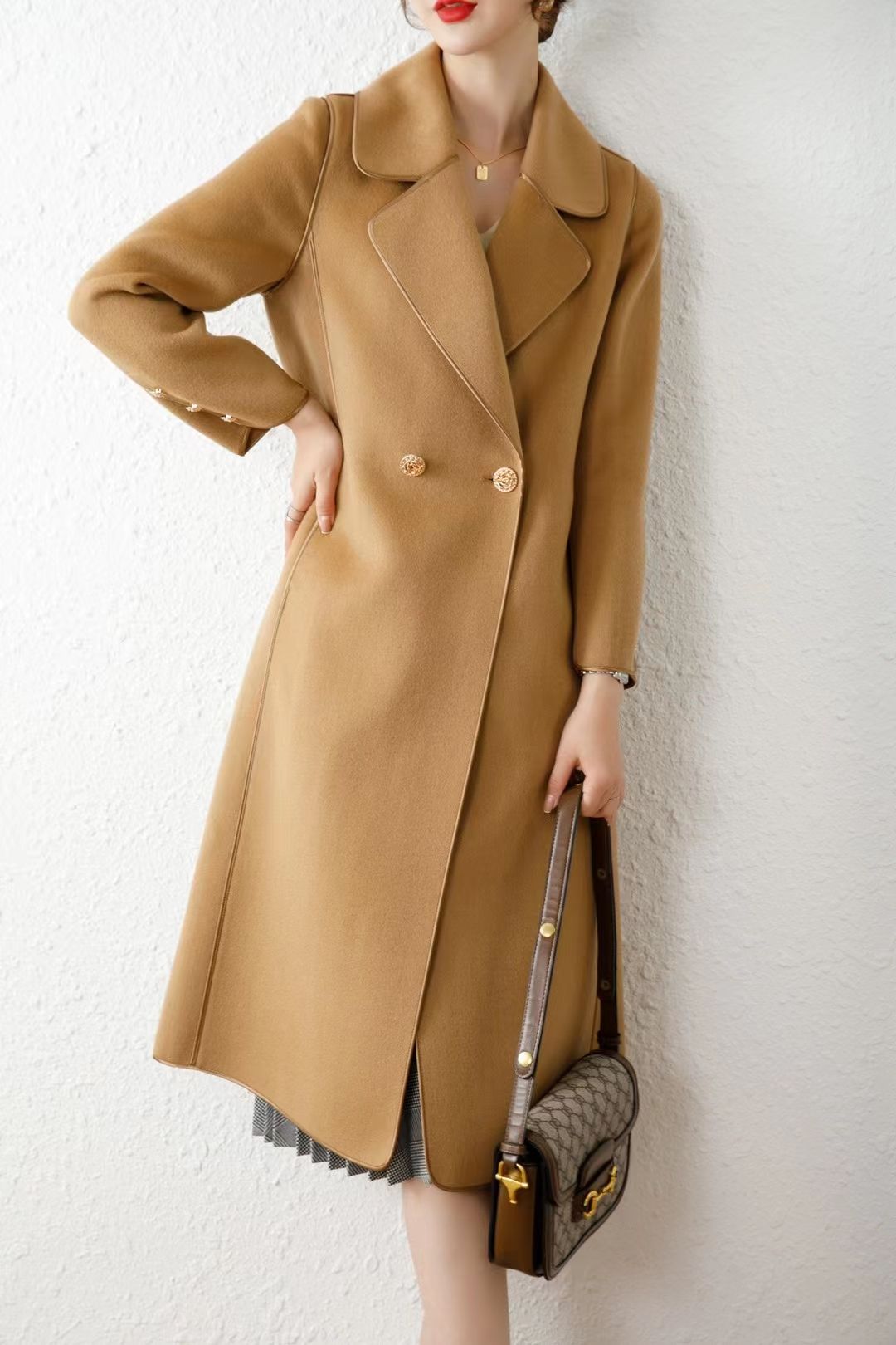 Autumn And Winter New Women's Slimming Temperament European And American Style Warm Trench Coat Coat Top 8 details Picture