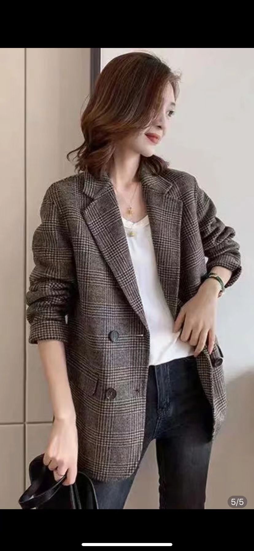 Middle-Aged And Elderly Women's Loose Display Thin Slim Temperament Casual Clothing Coat Suit Clothing details Picture