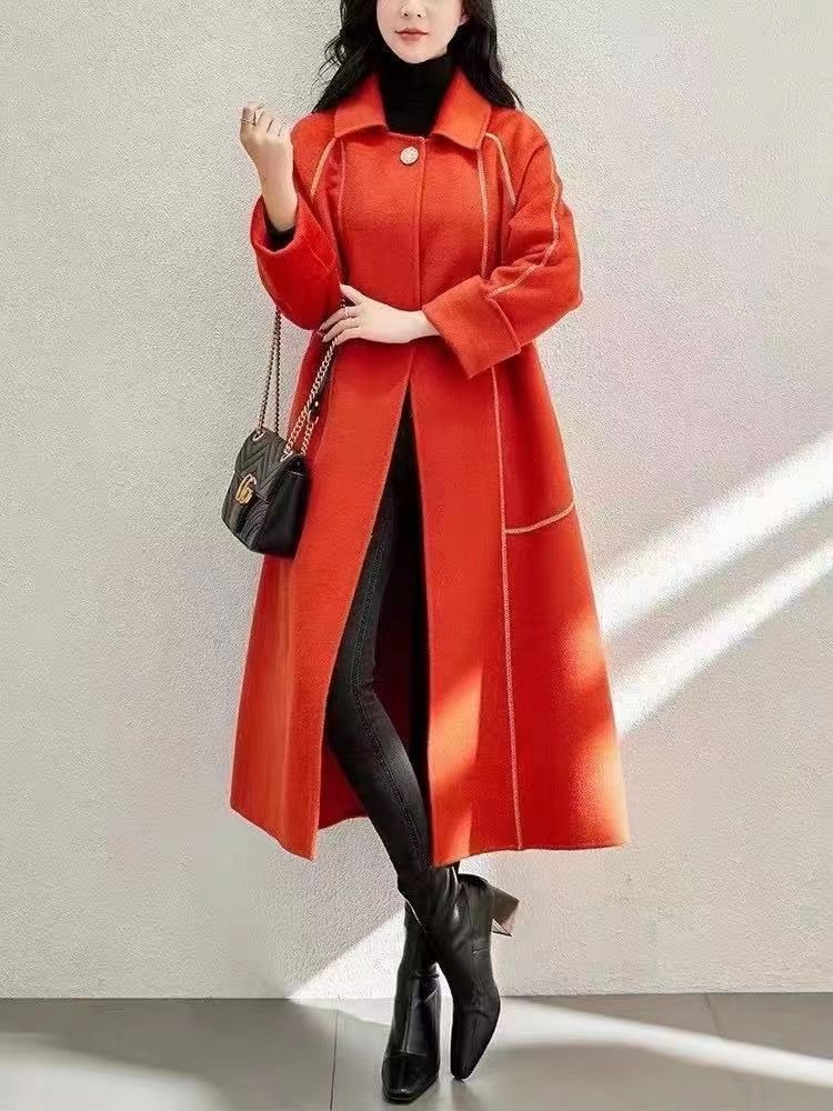 Middle-Aged And Elderly Women's Loose Thin Slim Temperament Casual Clothing Coat Suit Clothing 2 Specification drawing