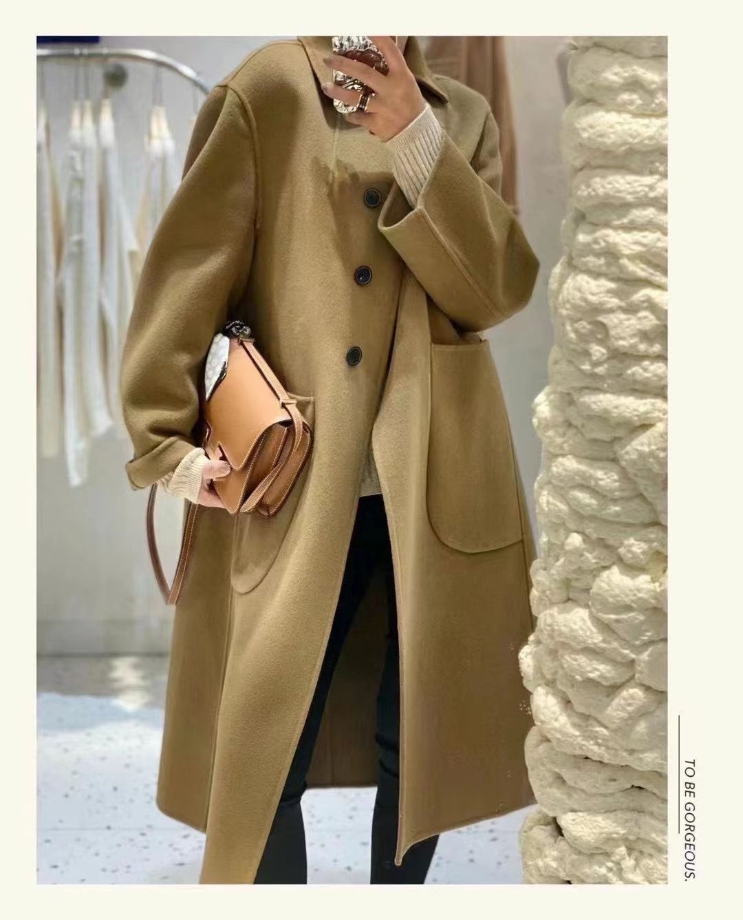 Autumn And Winter New Women's Slimming Temperament European And American Style Warm Trench Coat Coat Top 6